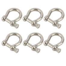 D Bow Ring Shackle Locks, 304 Stainless Steel D Ring, Screw Pin Anchor Shackle for Traction Steel Wire, Heavy Duty Construction, Rigging, Vehicle Rec
