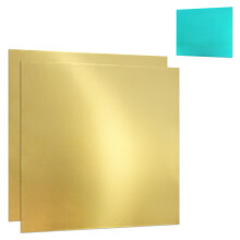 Chudeng BR01-1 2 Pcs Brass Sheet, 6 inch x 6 inch, 18 Gauge(1.02mm) Thickness, No Scratches, Film Attached Brass Plates