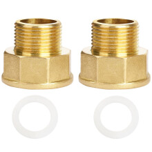 Brass AG/IG Reducer Extension 3/4 to 1 Inch, Pack of 2 (3/4 Inch Outer x 1 Inch Inner) Thread/Brass Fittings