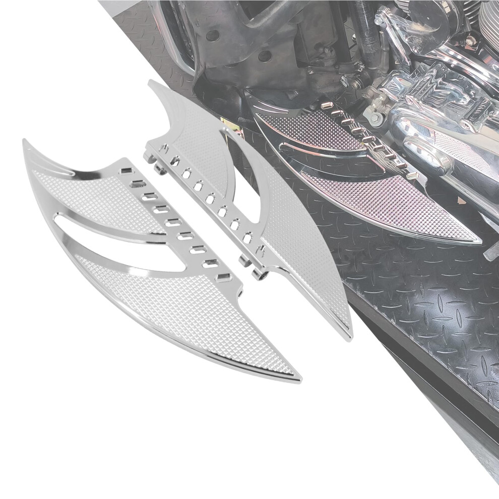 Cnc Chrome Footboards Sharp Edge Design Floorboards For Harley Davidson Touring Softail Dyna 9070919826689