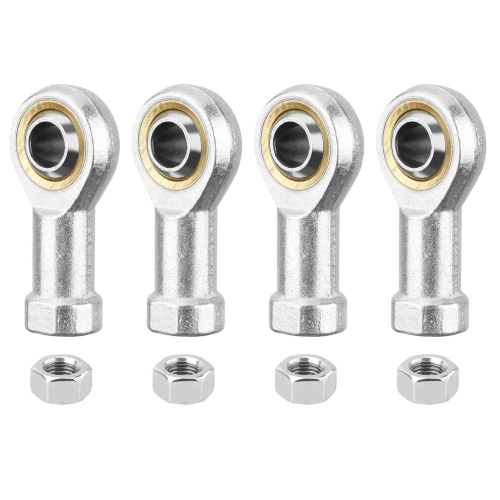 Hipicco Si10t/K Rod End Bearing, 4Pcs 10Mm Bore Self Lubricating M10x1.5mm Metric Female Thread Right Hand Heim Joint With Jam Nuts 35801726