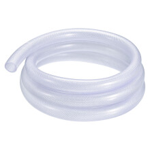 sourcing map 1" ID x 1 1/4" OD 10 Ft PVC Tube Braided Reinforced Tubing Flexible Hose Pipe Clear Vinyl Tubing High Pressure Flexible Plastic Tube(25m