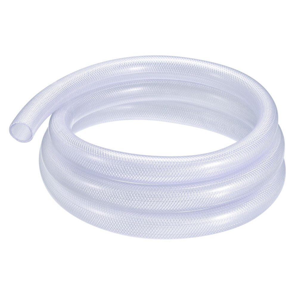 Sourcing Map 1" Id X 1 1/4" Od 10 Ft Pvc Tube Braided Reinforced Tubing Flexible Hose Pipe Clear Vinyl Tubing High Pressure Flexible Plastic Tube(25M 19930251