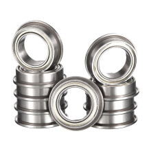 HiPicco MF63ZZ Flanged Ball Bearing, ID 3mm x OD 6mm x Width 2.5mm Miniature Bearings, Double Metal Shielded Deep Groove Bearings, Pre-Lubricated (GC