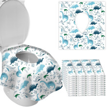 SUNDEE 40Pcs Toilet Seat Covers Disposable for Kids&Adults, Extra Large No-Slip Waterproof for Kids Toddler Potty Training, Portable Travel Essential