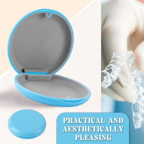 GWAWG Retainer Box Aligner Case Silicone Retainer Case Orthodontic (Blue) 1