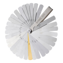 Feeler Gauges Stainless Steel Thickness Gauge 32 Blades 0.04-0.88 Mm (0.0015-0.035 Inch) Dual Marked Metric and Imperial Measuring Tools for Valves M