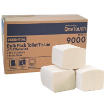 Folded Toilet Paper Bulk Pack 2-Ply White Tissue Sheets Soft Ideal for Dispenser Use Toilet Paper in Commercial Toilets Offices Schools & Public Bath