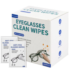 Glasses Cleaner Wipes Individually Wrapped Lens Wipes Multipurpose Suitable for Spectacle Lenses, Cameras, Binoculars, Mirrors, Screens, Optical and