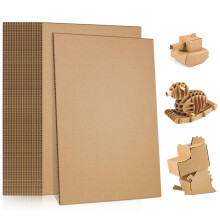 Elyyapt 20 Pack Corrugated Cardboard Sheets A4 Thick Kraft Card Brown Art Craft Paper Sheet Single Wall Inserts Flat Layer Pads for Packing Mailing S