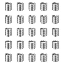 sourcing map 50pcs Wire Thread Repair Inserts M5 x 0.8 x 2D (10mm) Metric 304H Stainless Steel Helical Coiled Wire Screw Threaded Sleeve Sheath for A
