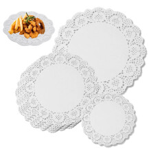 HEIZHU 138 Pcs Paper Doilies,Doilies Lace Paper,6.5" 46Pcs,7.5" 46Pcs,8.5" 46Pcs,Elegant Doileys for Parties, Weddings, Afternoon Tea & Buffets, Perf