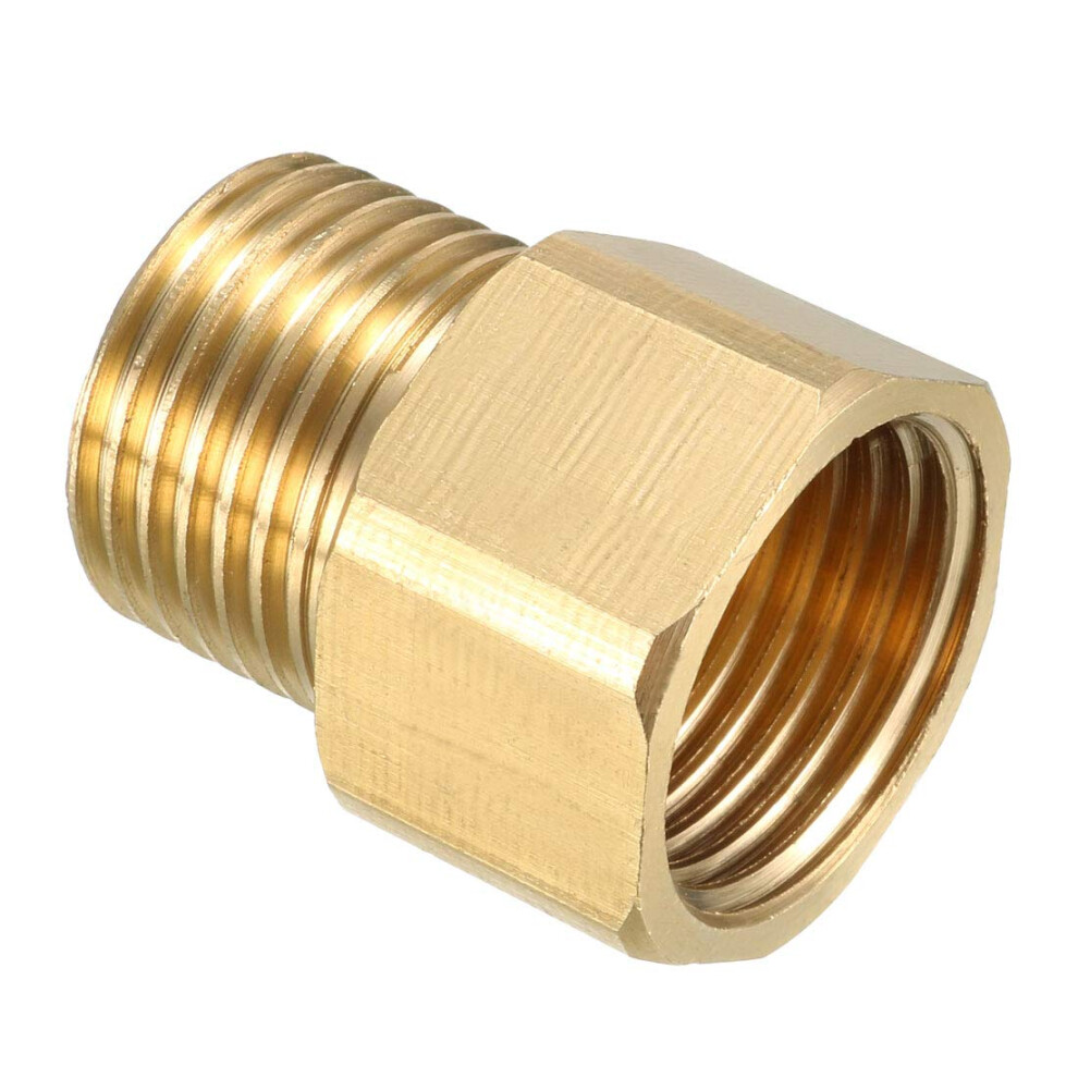 Sourcing Map Brass Threaded Pipe Fitting 1/2 Pt Male X 1/2 Pt Female Coupling 42397694
