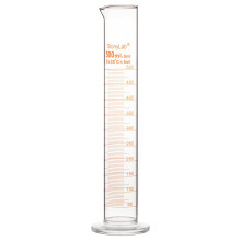 stonylab 1-Pack Graduated Cylinder, Borosilicate Glass 500 ml Heavy Wall Graduated Glass Measuring Cylinder