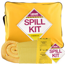 Labsales 50lt Chemical Spill Kit With Super Absorbent Pads, Socks & Disposal Bag, Suitable For Acids, Alkalis, Strong Chemicals & Solvents, Made in B
