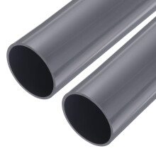 sourcing map 3 Inch PVC Rigid Tube Round Pipe Tubing Hardware Tubing 81.4mm ID 90mm OD 9" Length Light Grey High Impact for Water Pipe, Crafts, Cable