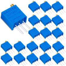 Innfeeltech 20 Pcs 50K Ohm Multiturn Trimmer Potentiometer Blue Adjustable Variable Resistor