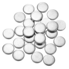 sourcing map 60Pcs Stainless Steel Disc, 9/16"(14mm) Dia 0.1"(2.5mm) Thick 304 Stainless Steel Flat Round Sheet Blank Round Circle Plate for Crafts M