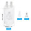 PATIKIL CBB60 2uF Run Capacitor,2 Pcs AC450V 4 Pin Double Insert with Sheath Spring, White 2