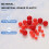 sourcing map 200pcs PP Plastic Bearing Balls 4mm Solid Plastic Balls, Precision Bearing Ball, Red 4