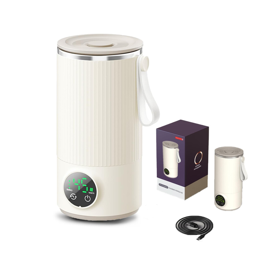 Portable Bottle Warmer Mixer 400ML Travel Electric Kettle Fast Heating 55C Dual 3000mAh USB Charging