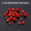 sourcing map 200pcs PP Plastic Bearing Balls 4mm Solid Plastic Balls, Precision Bearing Ball, Red 5