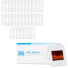 50 Pieces 35mm Slide Film Mounts to Holder 25 Sheets of Film, with Snap-in Design & Precisely Position, Premium Scanning Accessories Worked Well with