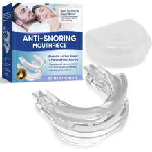 Anti Snoring Device, Stop Snoring Solution Snore Guard Stop Device, Reusable & Comfortable (White)