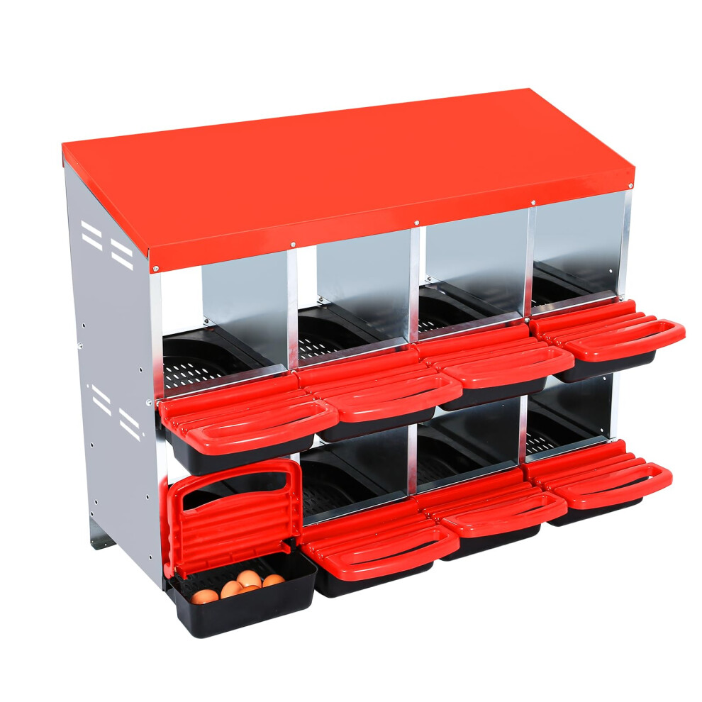 Photos - Power Tool Accessory 6-Compartment Heavy Duty Chicken Nesting Box | Automatic Roll-Away Egg Collection System | Galvanized Steel Wall Mount or St