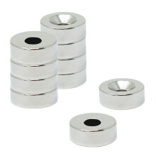 N42 Neodymium Countersunk Magnet for Arts, Crafts, Model Making, DIY, Hobbies, Office and Home - 12mm dia x 4mm thick x 4.2mm c/sink - 2.5kg Pull - S