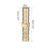 sourcing map 8mm Brass Barb Hose Fitting Straight Connector Coupler 5pcs 2