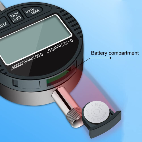 Oudtinz Digital Dial Indicator 0.001mm/0.00005 Dial Test Gauge Range 0-12.7mm Digital Probe Indicator Dial Test Indicators Electronic Indicator Gauge 2
