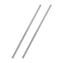 sourcing map 5mm x 250mm 304 Stainless Steel Solid Round Rod for DIY Craft - 2pcs