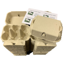 Anglia Farm Supplies - Duck Egg Boxes Jumbo Size XL 1/2 dozen Free Range - up to 93g eggs - Grey Colour Carton - with Sheet of 8 Labels (100 Egg Boxe