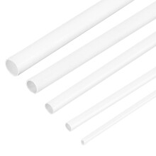 OLYCRAFT 25Pcs 25cm ABS Acrylic Round Bar Rods White ABS Acrylic Round Tube Hollow Rounds Tube Roman Blind Rods for DIY Sand Table Architectural Mode
