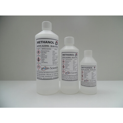500ml Methanol | 99.95% Pure | ACS Lab Grade | High Quality Solvent | 500ml