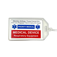 Flight Medical Device Tag Carry On Exemption - Respiratory Devices, Travel Supplies, Bag Tag, Luggage, Medical Alert | Relax with a Stress Free Fligh
