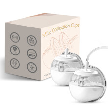 Wearable Breast Pump Cups 28mm 2PCS, Hands Silicone Milk Collector Compatible with Spectra Medela Ameda