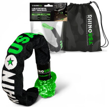 Rhino USA Synthetic Soft Shackle Rope (1-Pack) - 1 cm x 56 cm (14.243 kg Min Break Strength) Offroad Soft Shackle Recovery Kit for Truck, UTV, ATV -