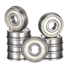HiPicco F695ZZ Flanged Ball Bearing, ID 5mm x OD 13mm x Width 4mm Miniature Bearings, Double Metal Shielded Deep Groove Bearings, Pre-Lubricated (GCr