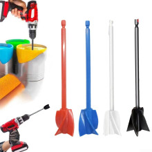 Paint Mixer for Drill, Reusable Paint Mixer for dril, Mixing Paddle for Drill, for Mixing Resin Epoxy/Silicone Stirrer Attachment(White)