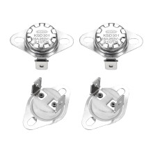 sourcing map KSD301 Thermostat 210C/410F 16A Normally Open N.O Temperature Switch for Microwaves,Oven,Coffee Maker 4 Pcs,Ceramic Material