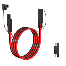 ELFCULB 16AWG 6FT SAE Extension Cable, Heavy Duty Quick Disconnect Wire with Dust Cap, for Solar Panel, RV, Motorcycle, ATV, Battery Charger (1.8M)