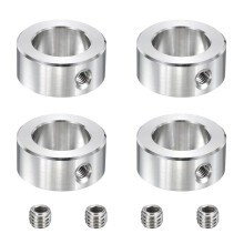 sourcing map 4pcs Stainless Steel Shaft Collar, 20mm(13/16") ID 32mm(1 1/4") OD 14mm(9/16") Thickness Single Hole Bore Shaft Locking Collars for Gear