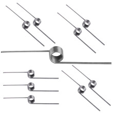 Qrity 10PCS 304 Stainless Steel Small Torsion Spring, Straight Torsion Spring, 0.7mm Wire Diameter Mechanical Torsion Springs, 5mm OD, 6 laps, 180 D