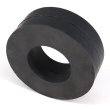 AOMAG Ferrite Magnet Ring OD60 x ID32 x 10mm Large Grade C8 Ceramic Magnets for Science (Pack of 2)