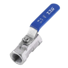 Thread Ball Valve, Akozon Ball Valve Lever 304 Stainless Steel BSP Pipe Ball Valve Threaded Female x Female Reduced Port Full Bore Ball Valve (3/8" B
