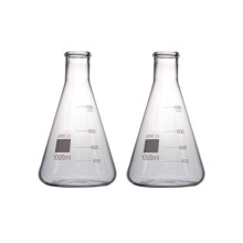 Rocwing - Borosilicate 3.3 Glass Graduated Conical Erlenmeyer Flask for Laboratory (1000ml, 2 in a pack)
