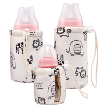 3Pcs Baby Bottle Warmer Bag Set 150ml 240ml 300ml, Thick Insulated Travel Breast Milk Pouch with Drawstring Closure