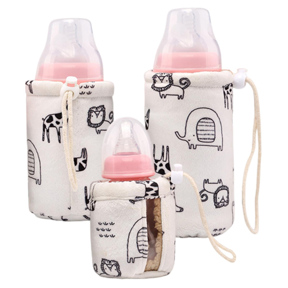 3Pcs Baby Bottle Warmer Bag Set 150ml 240ml 300ml, Thick Insulated Travel Breast Milk Pouch with Drawstring Closure